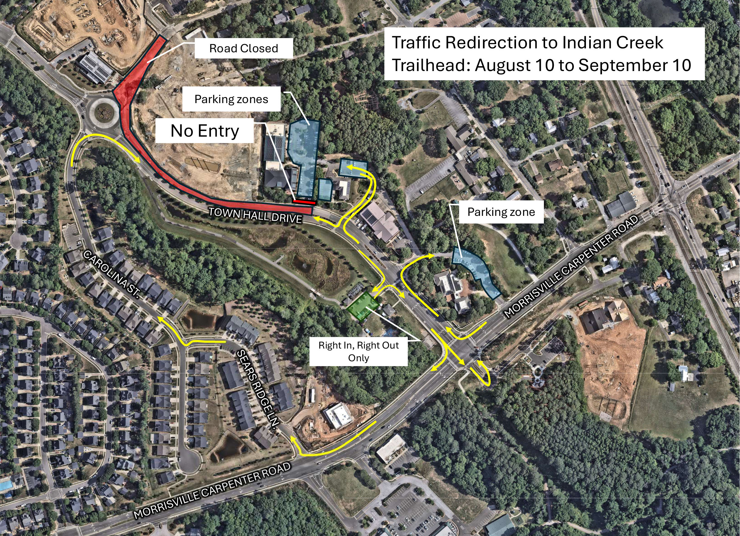 Indian Creek Trailhead Redirection Map