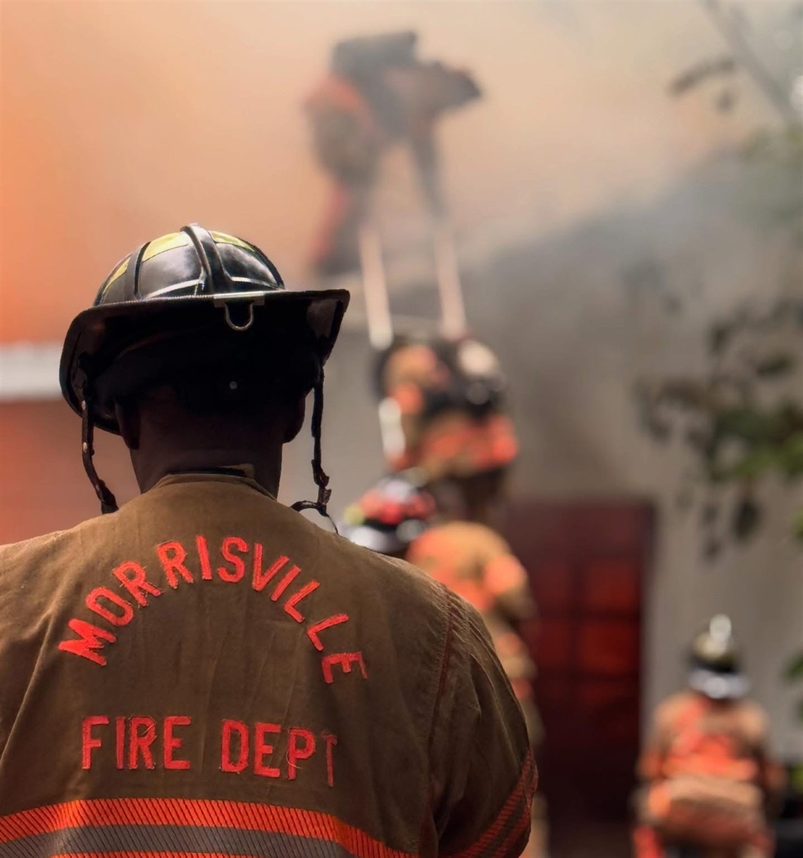 Morrisville firefighters in action